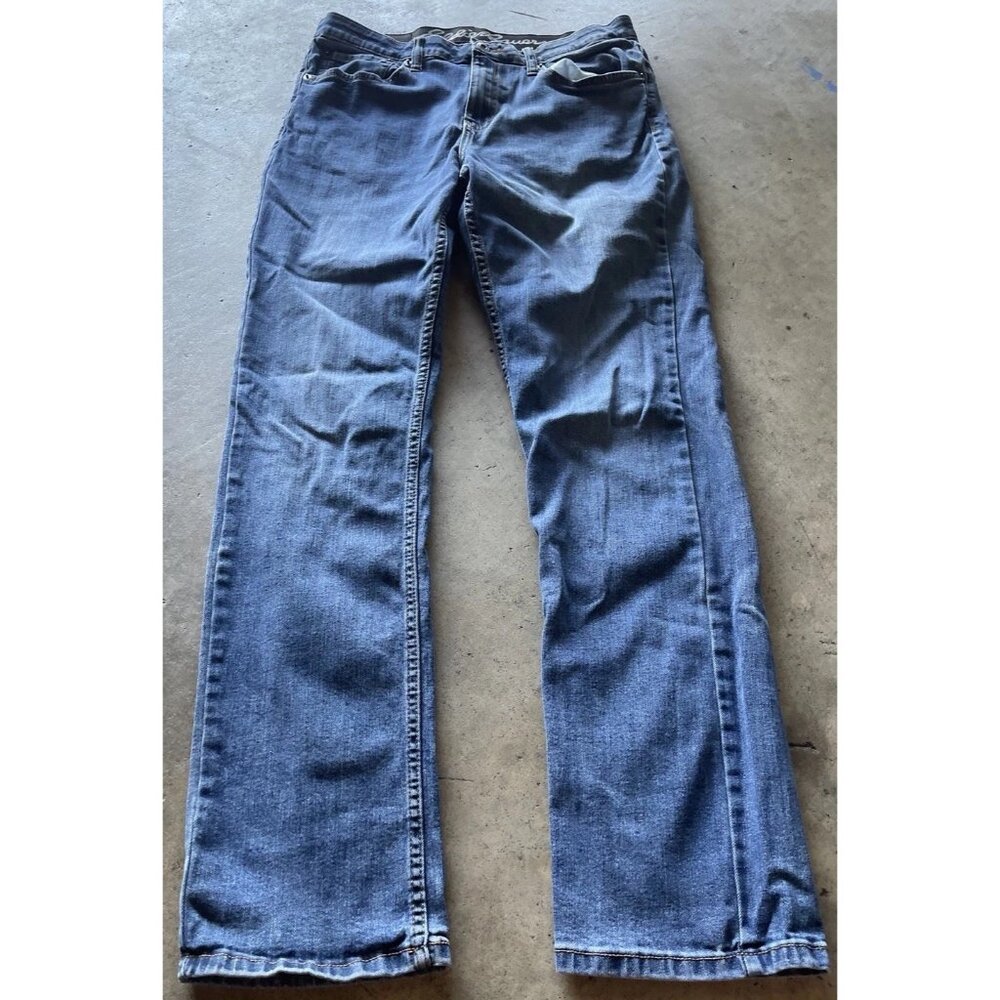 Eddie Bauer Jeans Men's 34 x 34 Traditional Fit Straight Blue Medium Wash Cotton